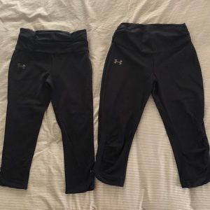 Under Armor black cropped leggings size: Small